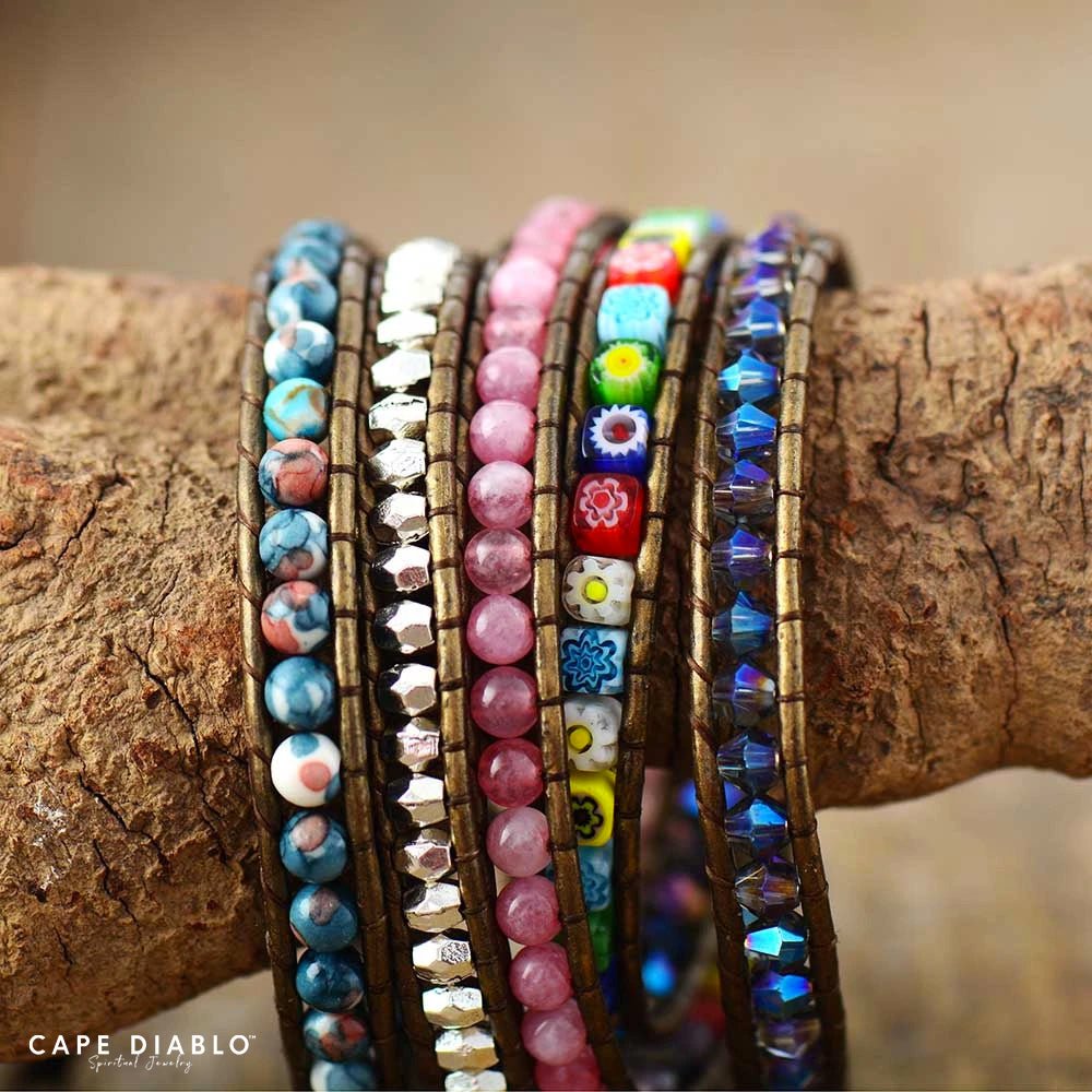 Healing Flower Protection Wrap Bracelet - Cape Diablo