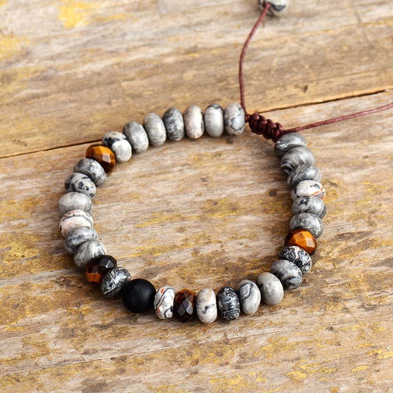 Men's Jasper & Tiger Eye Bracelet - Cape Diablo