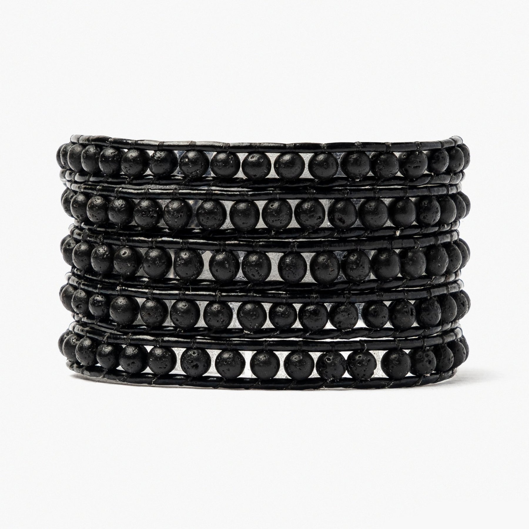 Men's Lava Stone Wrap Bracelet - Cape Diablo