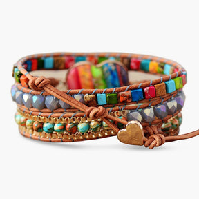 Vibrant Chakra Protection Wrap Bracelet - Cape Diablo